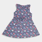 Girls' 100% Cotton Frock, Navy Blue, small image number null
