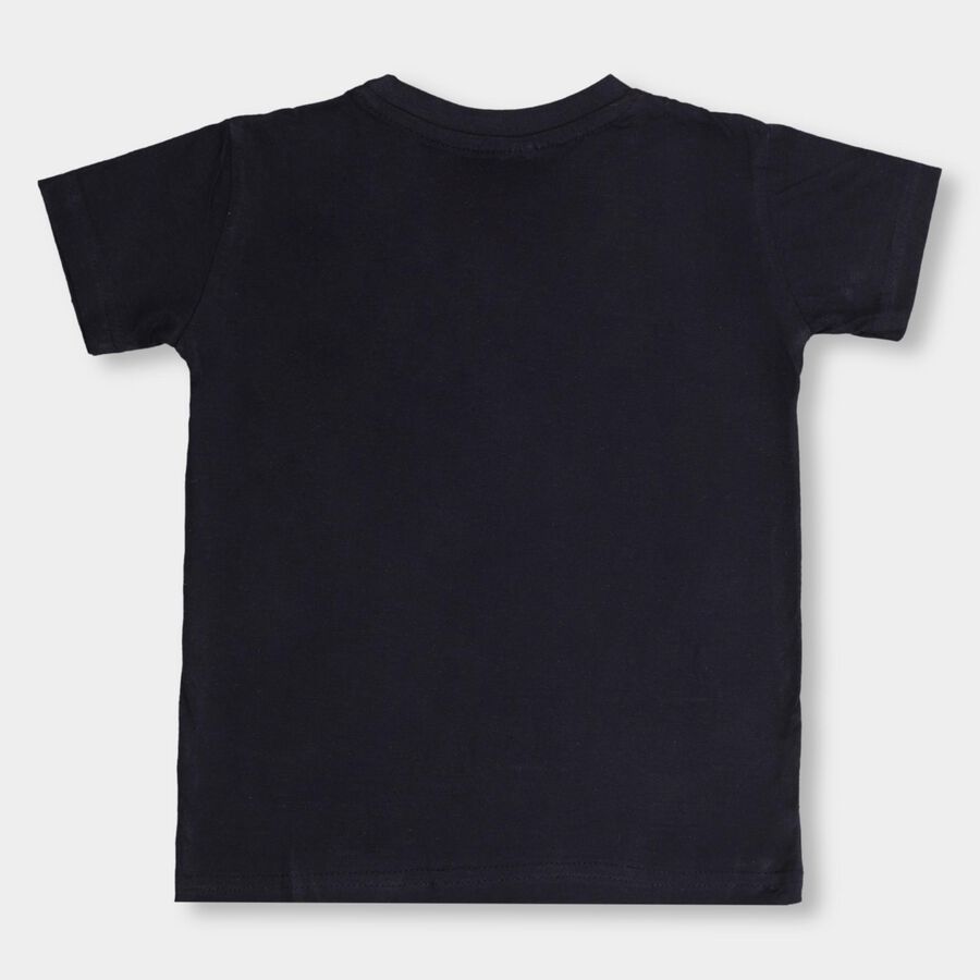 Boys' 100% Cotton Half Sleeves T-Shirt, नेवी ब्लू, large image number null