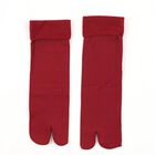 Women's Deep Crimson Regular Fit Finger Socks, Maroon, small