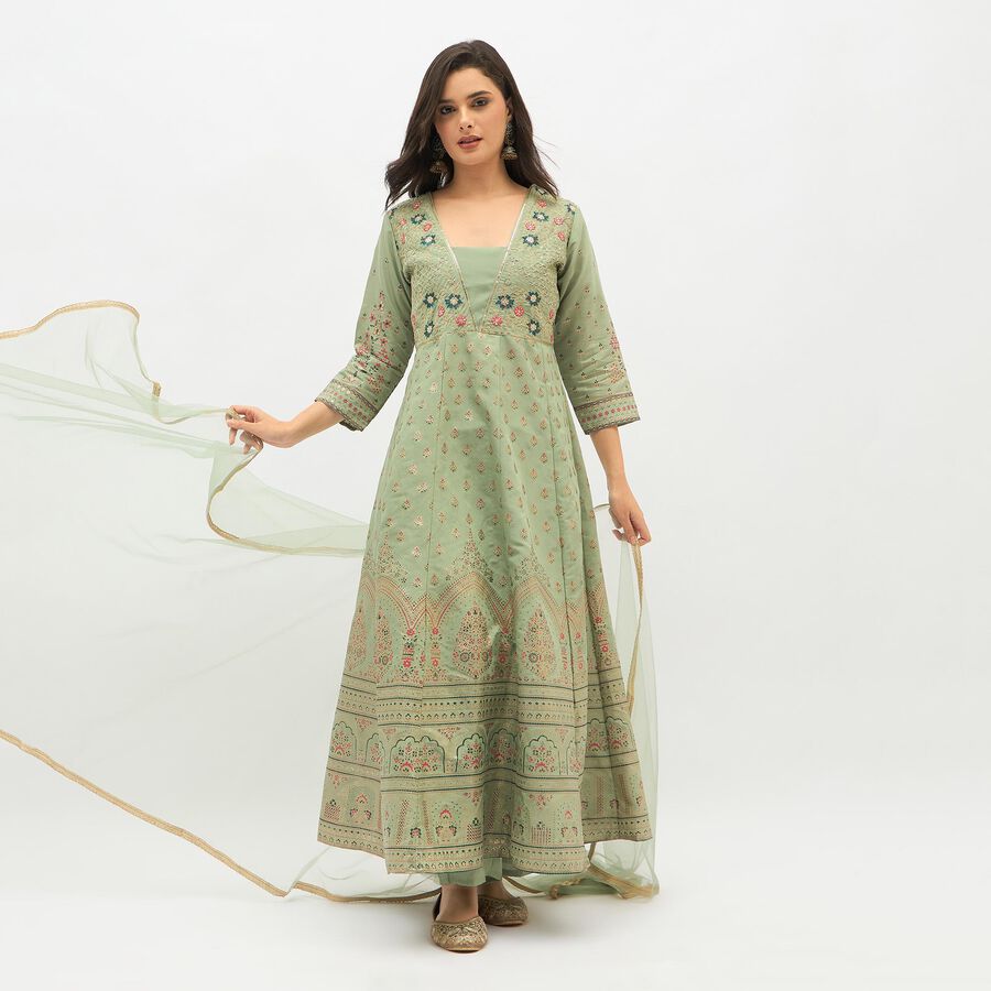 Ladies' Ethnic Set, Light Green, large image number null