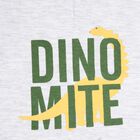 Infants Cotton Round Neck T-Shirt, Melange Light Grey, small image number null