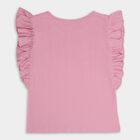 Girls' 100% Cotton T-Shirt , गुलाबी, small image number null