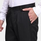 Men's Slim Fit Formal Trousers, काला, small image number null