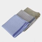 Men's Assorted Graph Checked Pack of 3 Handkerchief, गहरा ग्रे, small