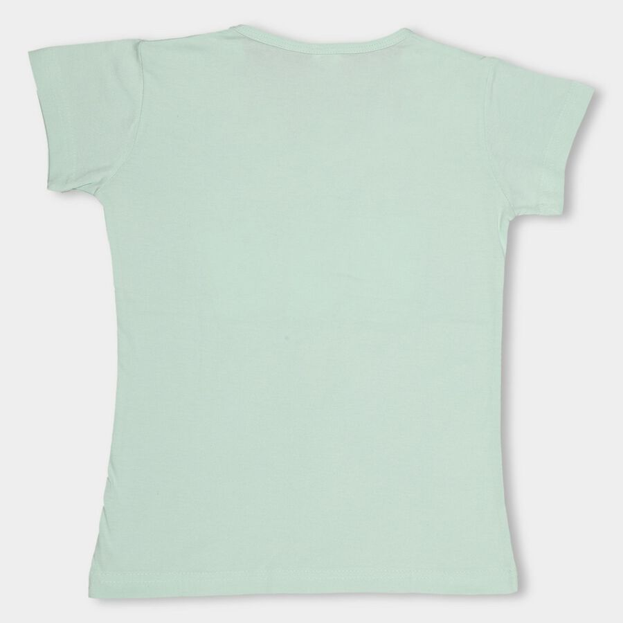 Girls' 100% Cotton T-Shirt, Light Green, large image number null
