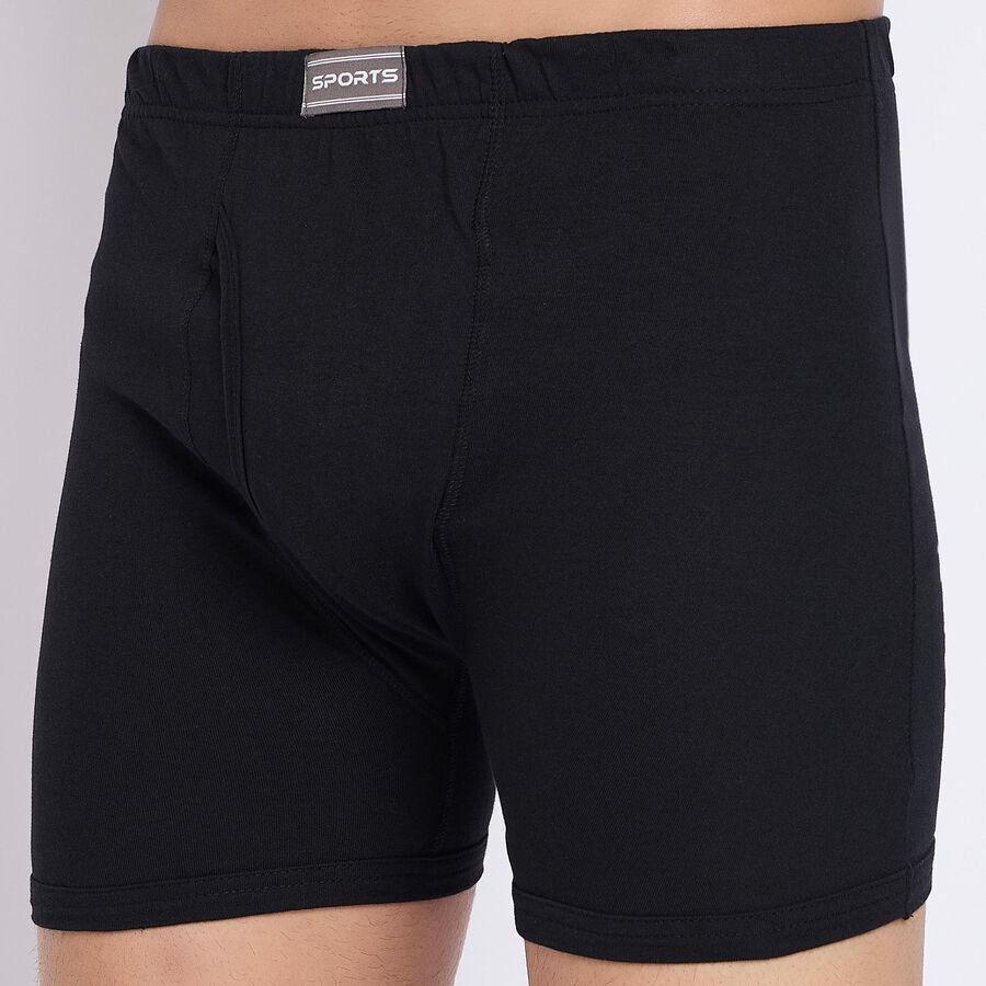 Men's 100% Cotton Trunks, काला, large image number null