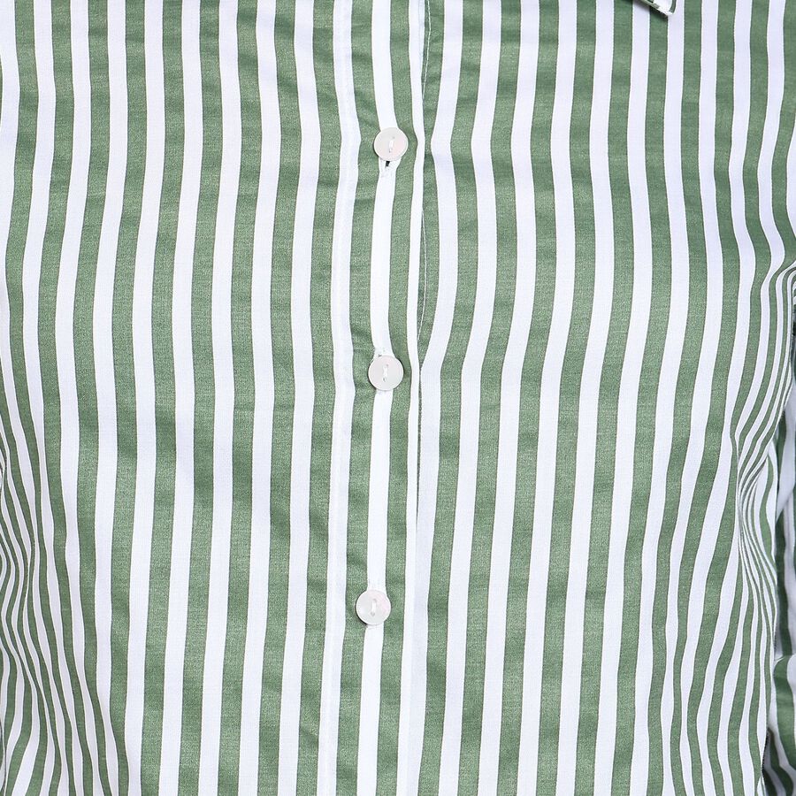 Ladies' 100% Cotton Shirt, Light Green, large image number null