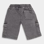 Boys Charcoal Grey Cargo Style Jamaican Shorts, Dark Grey, small image number null