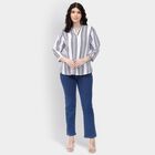 Ladies'  Stripes Shirt, ऑफ व्हाइट, small