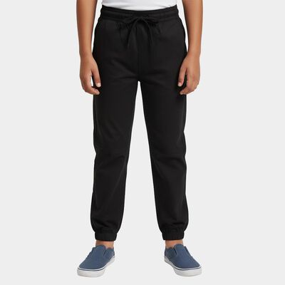 Boys' Black Regular-fit Jogger Trousers