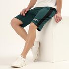 Men's Deep Forest Green Regular Fit Jamaican Shorts, Dark Green, small