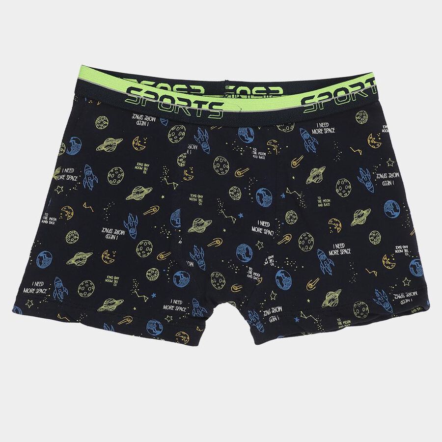 Boys' Navy Regular Fit Space Print Briefs, नेवी ब्लू, large image number null