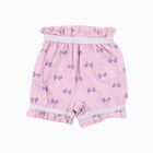 Infants Soft Pink Cotton Printed Bloomers, लाइलेक, small image number null