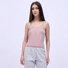 Women's Nude Cotton Scoop Neck Minimalist Slip, Brown, small