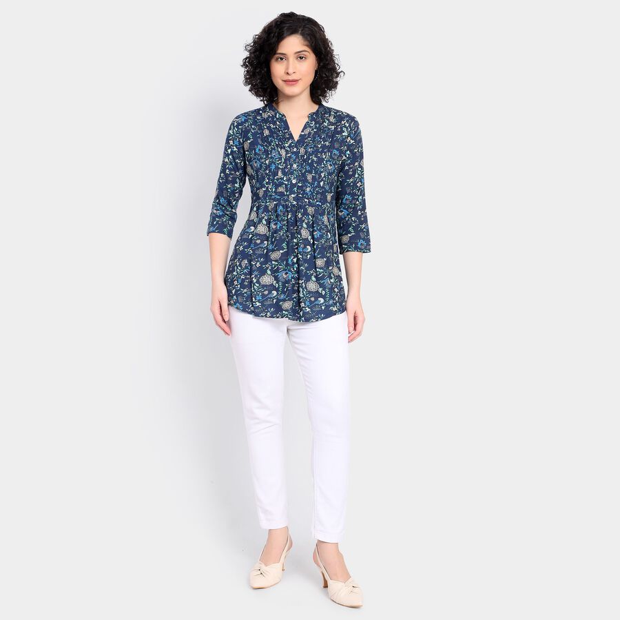 Ladies' Kurta, Navy Blue, large image number null