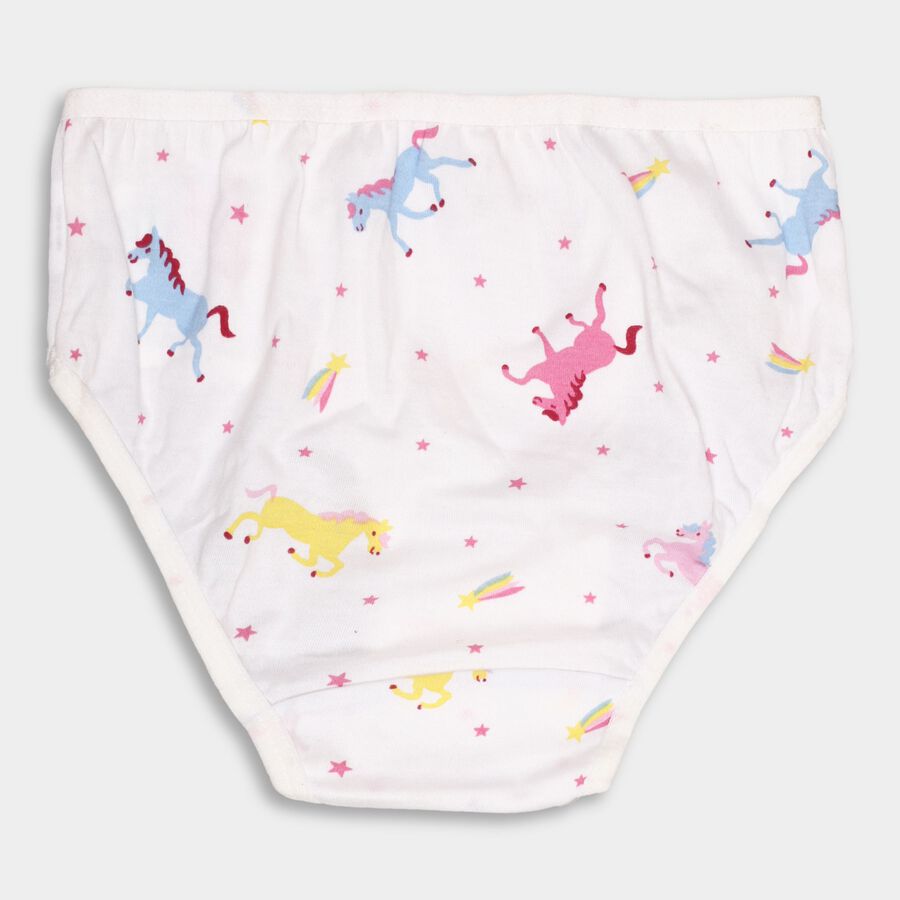 Girls' 100% Cotton Panty, White, large image number null