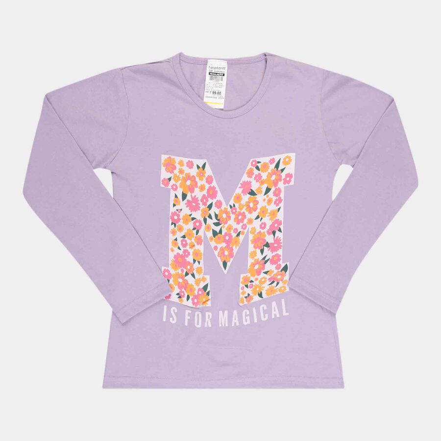 Printed Top, Purple, large image number null