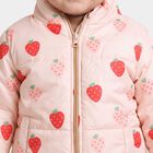 Infants' Pink Stand Collar Puffer Jacket, हल्का गुलाबी, small