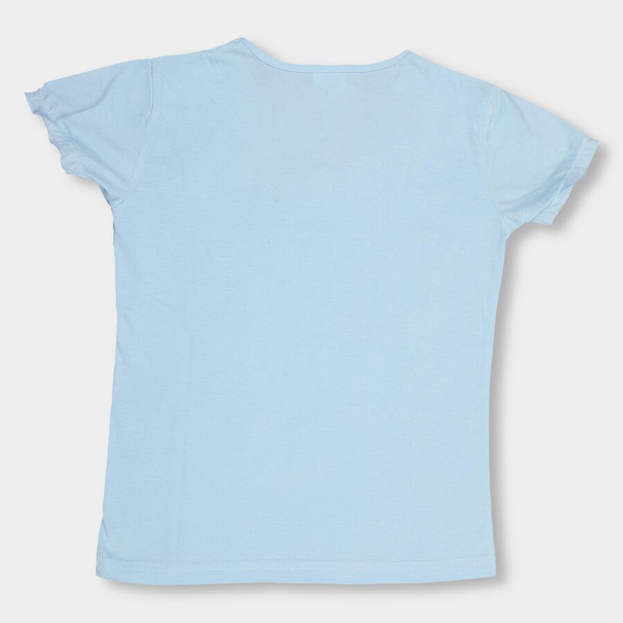 Girls' 100% Cotton T-Shirt, Light Blue, large image number null