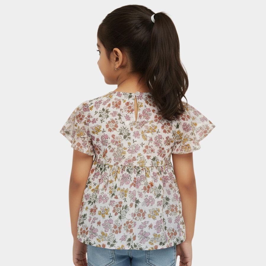 Girls' T-Shirt, गहरा पीला, large