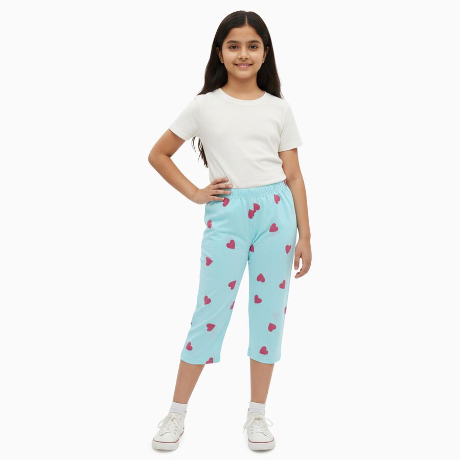 Girls' Capri, एक्वा, large image number null