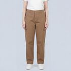 Women's Brown Straight Fit High-Waist Jeans, भूरा, small