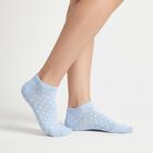 Women's Assorted Regular Fit Printed Pack of 3 Socks, चुनिंदा, small