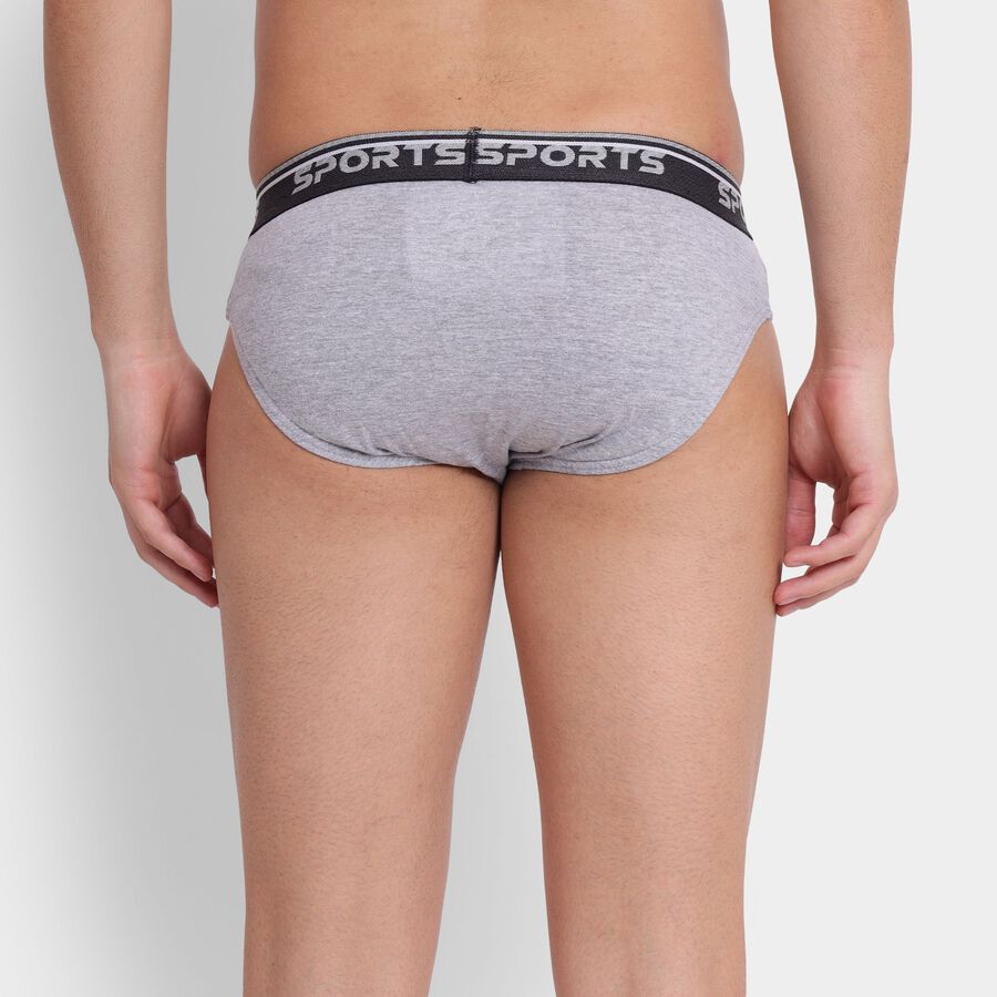 Men's Briefs, मिश्रित हल्का ग्रे, large