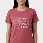 Ladies' Round Neck T-Shirt, गुलाबी, small