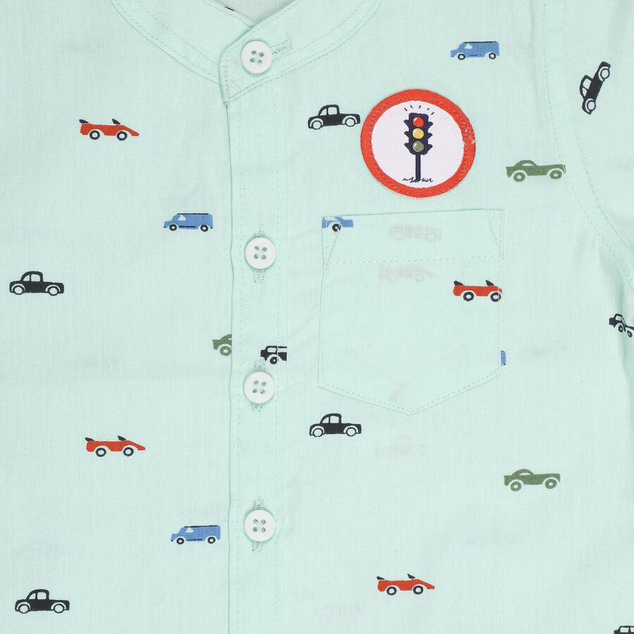 Infants' 100% Cotton Shirt , Aqua, large image number null