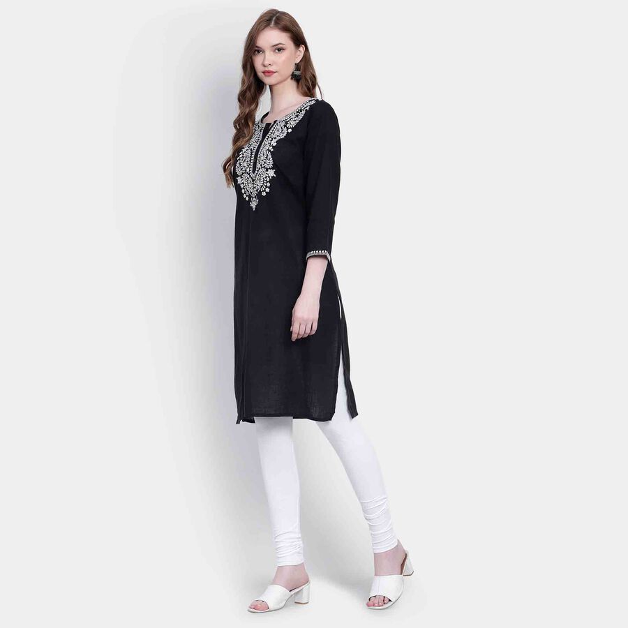 Solid Kurta, Black, large image number null