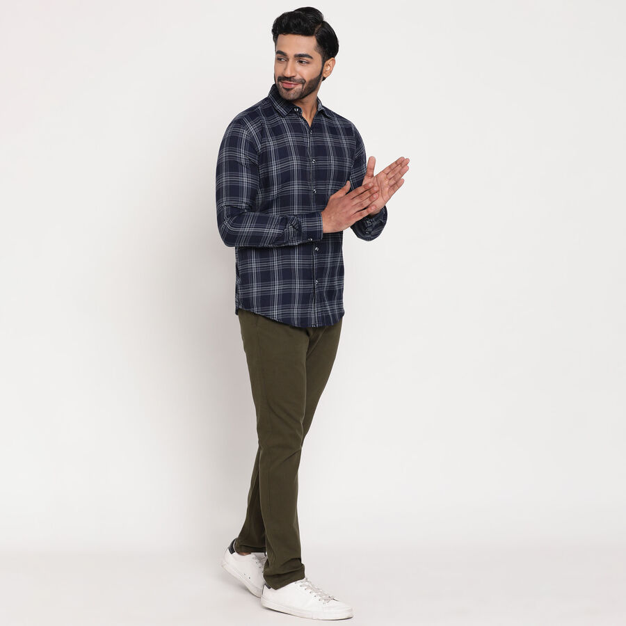 Checks Casual Shirt, गहरा ग्रे, large image number null