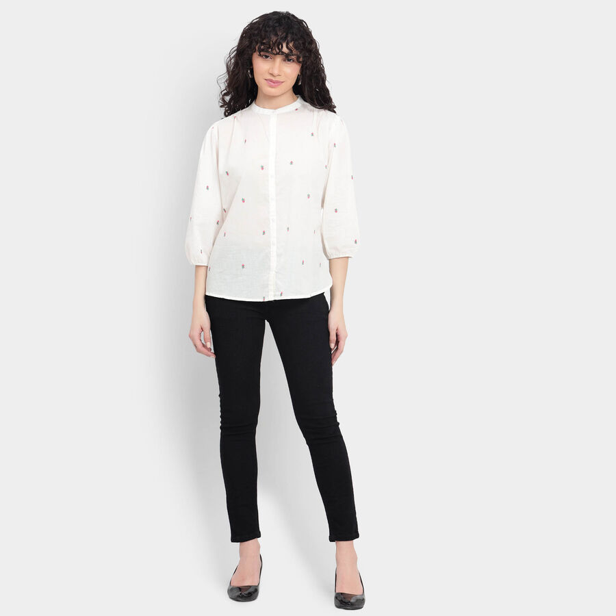 Cotton Shirt, ऑफ व्हाइट, large image number null