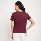 Round Neck T-Shirt, Wine, small image number null