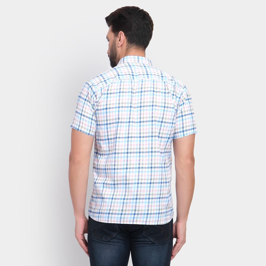 Men's 100% Cotton Casual Shirt, Light Grey, large