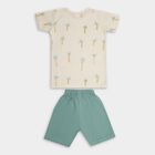 Boys' 100% Cotton Knit Baba Suit , ऑफ व्हाइट, small image number null