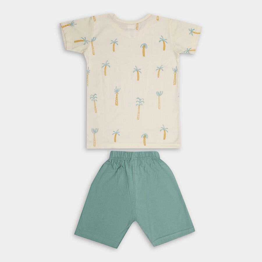 Boys' 100% Cotton Knit Baba Suit , ऑफ व्हाइट, large image number null