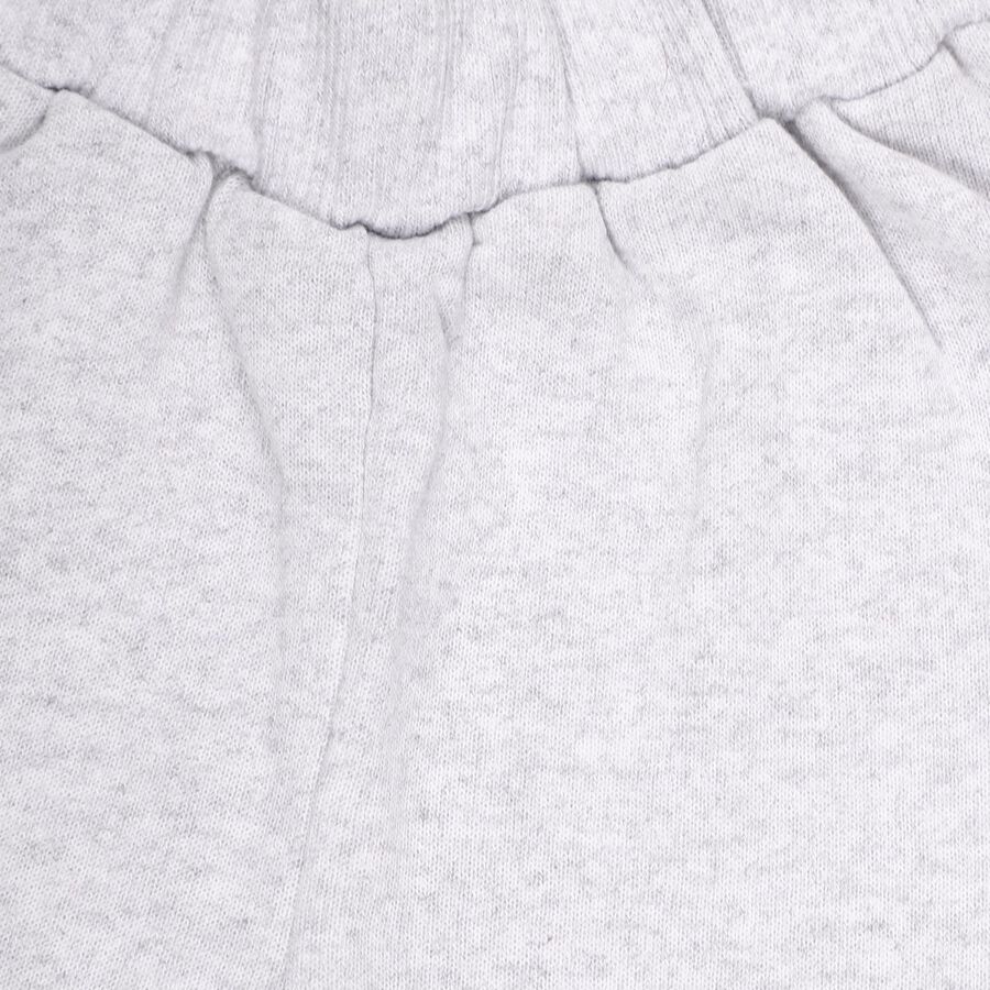 Infants Light Heather Grey Cartoon Printed Cotton Blend Pyjama, Melange Light Grey, large image number null