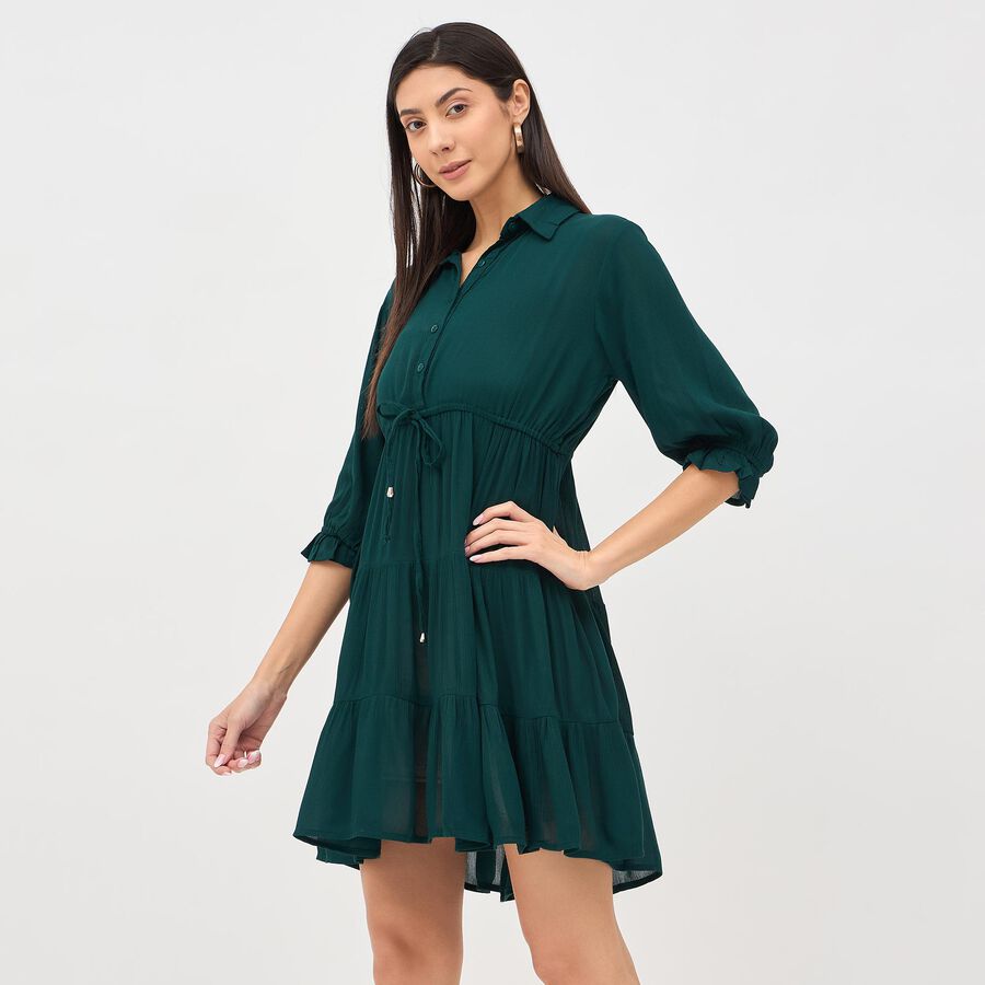 Ladies' Empire Dress, Dark Green, large image number null