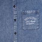 Boy's Casual Shirt, Mid Blue, small image number null