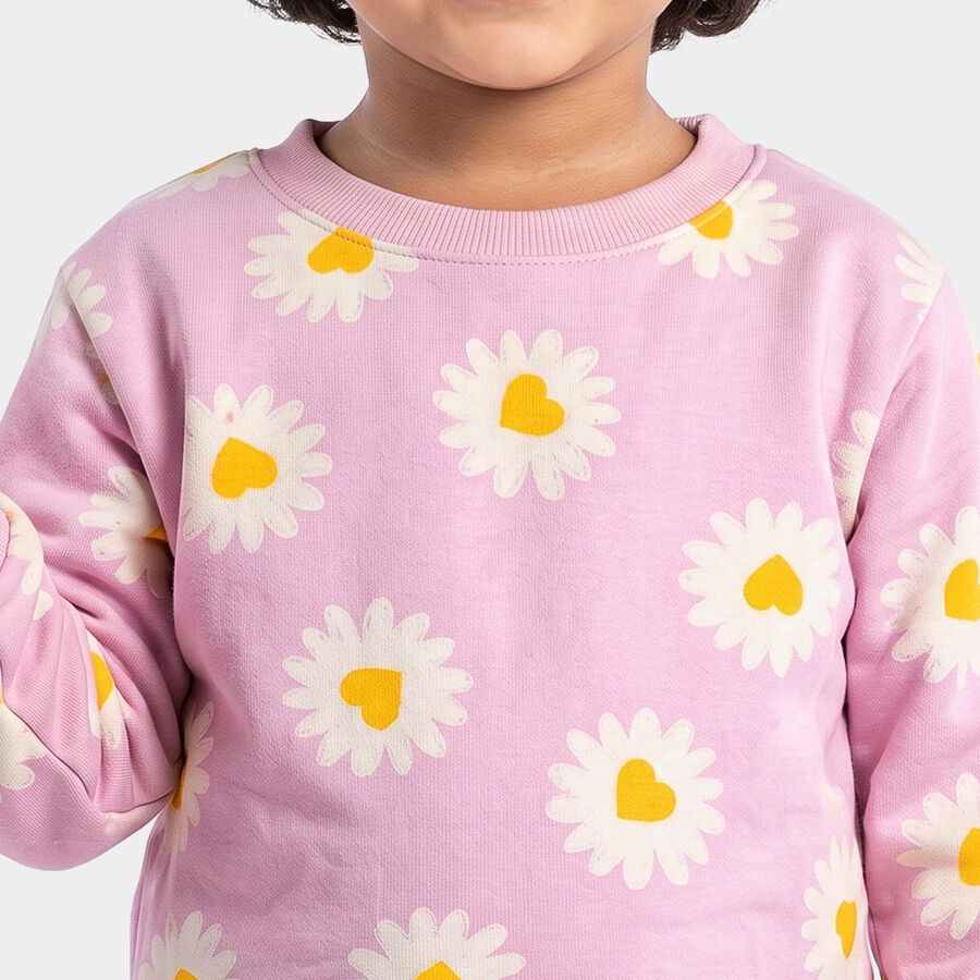 Girls Lilac Round Neck Lounge Hipster Set, Lilac, large