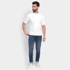 Men's Round Neck Half Sleeves T-Shirt , White, small image number null