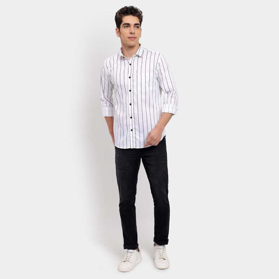 Men's 100% Cotton Casual Shirt , White, large image number null