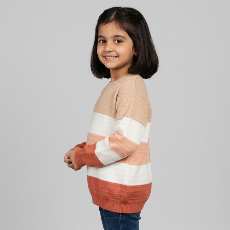 Girls' Pullover, Beige, large image number null