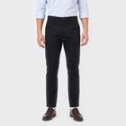 Men's Navy Blue Slim Fit Chino Trousers, नेवी ब्लू, small