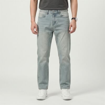 Men's Light Blue Faded Jeans