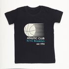 Boys Deep Midnight Navy Blue Crew Neck Casual T-Shirt, Navy Blue, small