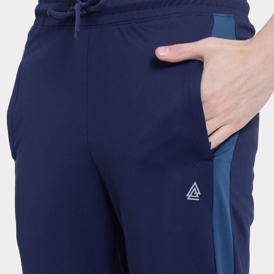 Cut & Sew Track Pants, Navy Blue, large image number null