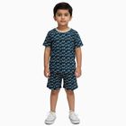 Boys' Night Suit, मध्यम नीला, small image number null