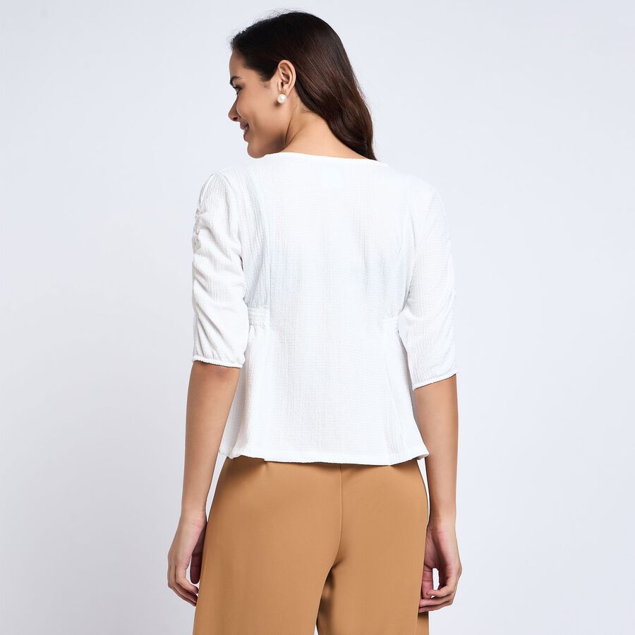 Ladies'  Crop  Top, सफ़ेद, large image number null
